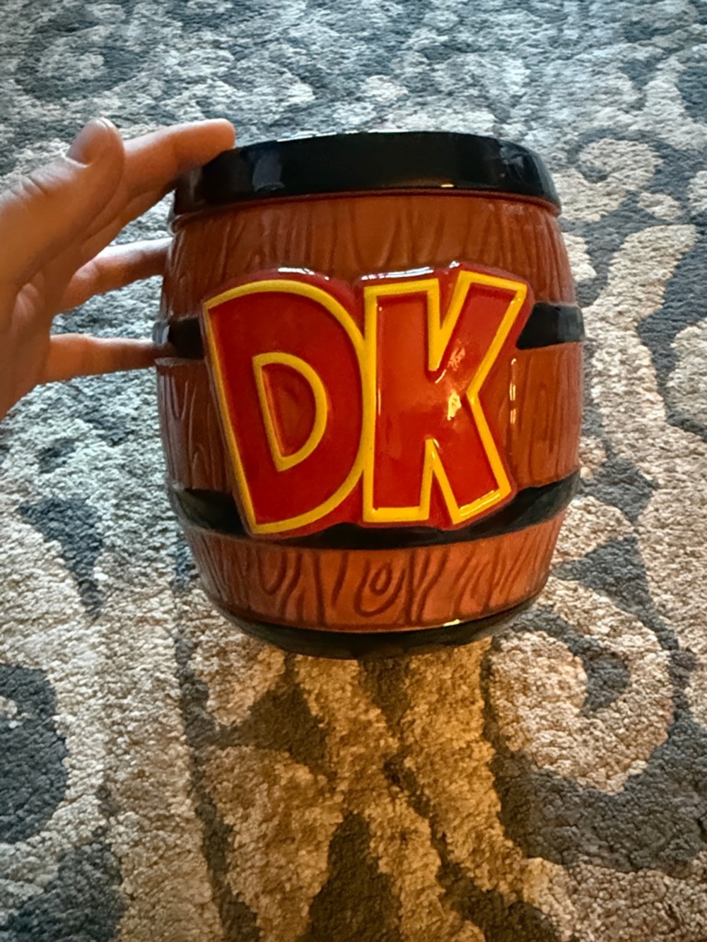 Donkey Kong Barrel Cookie Jar - Brown Red Decorative Food Storage